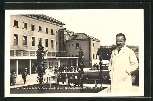 AK Gallspach, Zeileis-Institut mit Gartenanlage