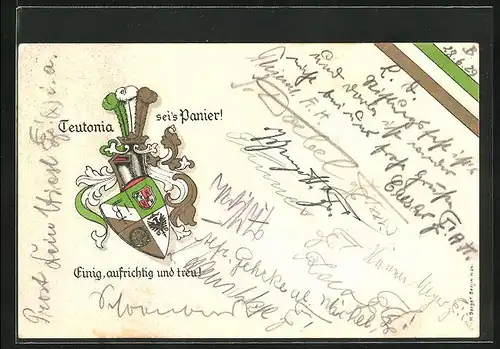AK Studentenwappen der Teutonia