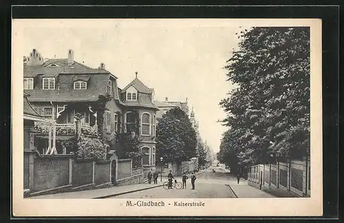 AK M. Gladbach, Fahrradfahrer an der Kaiserstrasse