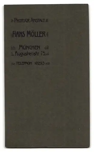 Fotografie Hans Möller, München, Augustenstr. 75, Portrait zwei Soldaten in Uniform