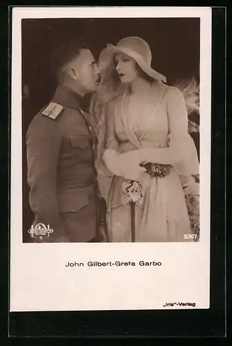 AK Schauspieler John Gilbert und Greta Garbo