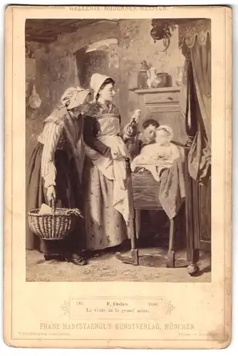Fotografie Franz Hanfstängl, München, Gemälde La visite de la grand` mère, Foto nach Orig. nach F. Castan
