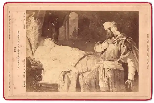 Fotografie V. Angerer, Wien, Gemälde Othello & Desdemona, Foto nach Orig. nach L. Bara