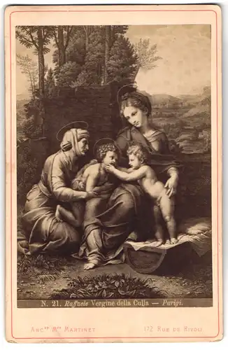 Fotografie Mon. Martinet, Ort unbekannt, Gemälde Vergine della Culla, Foto nach Orig. von Raphael