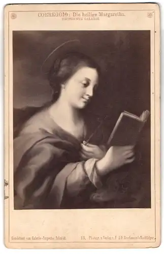 Fotografie F. Brockmann, München, Gemälde Die heilige Margaretha, Foto nach Orig. von Correggio