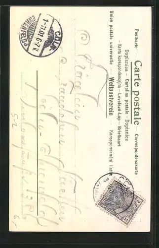 Lithographie Mädchen mit lockigem Haar und Hut, Jugendstil