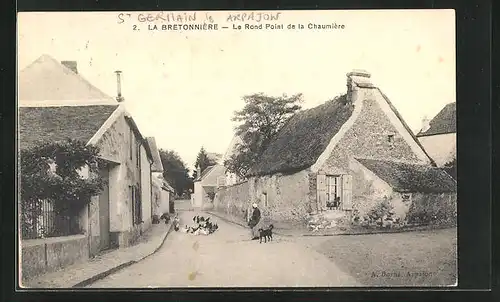 AK Saint-Germain-les-Arpajon, Le Rond Point de la Chaumière