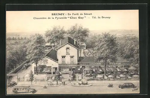 AK Brunoy, En Fôret de Sénart, Chaumière de la Pyramide Chez Guy