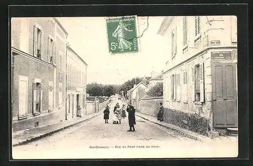 AK Ris-Orangis, Rue du Pont prise du Haut