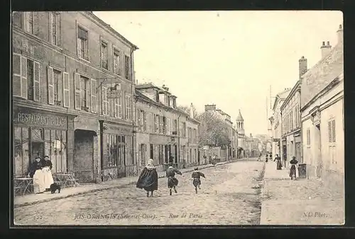 AK Ris-Orangis, Rue de Paris, Restaurant