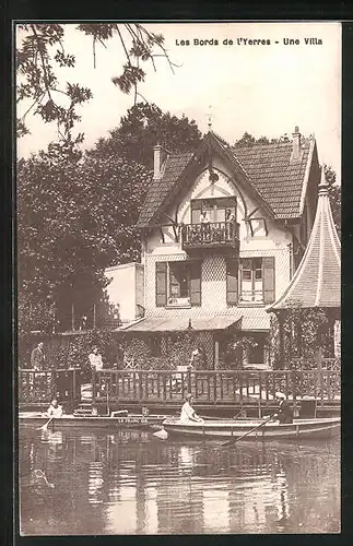 AK l`Yerres, les bords, une villa