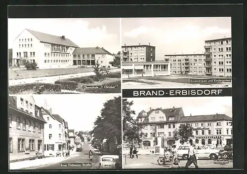 AK Brand-Erbisdorf, Oberschule, Kinderkrippe, Marktplatz