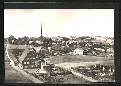 AK Freiberg / Sa., Panorama mit Ortspartie und Landschaft