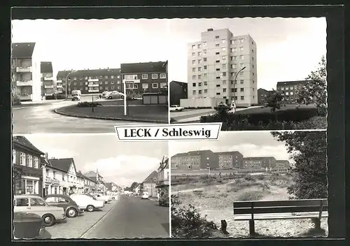 AK Leck / Schleswig, Ansichten der Stadt