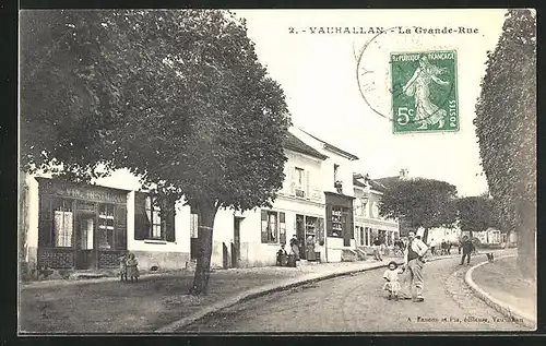 AK Vauhallan, La Grande-Rue, Strassenpartie