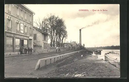 AK Corbeil, Quai de la Seine