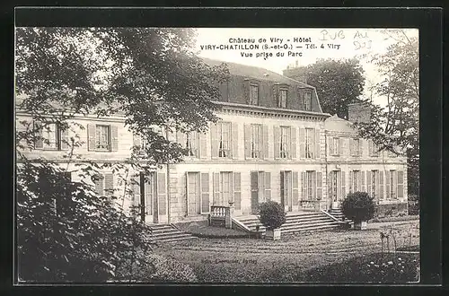 AK Viry-Chatillon, Château de Viry-Hôtel, Vue prise du Parc