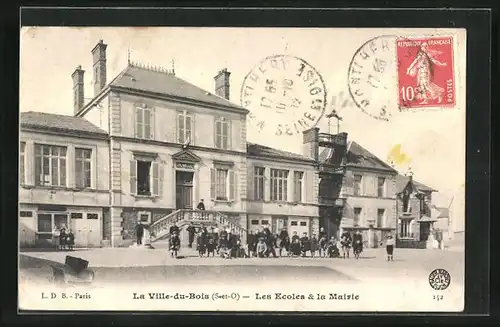 AK La Ville-du-Bois, Les ecoles, la Mairie