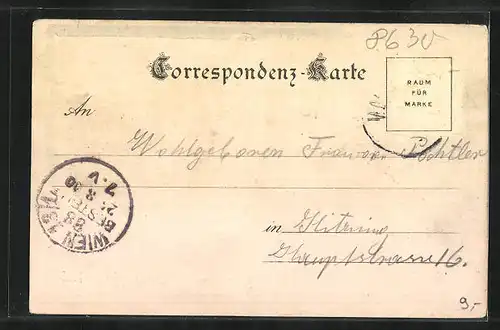 Lithographie Maria Zell, Heiligenbrunn, Schatzkammer-Altarbild, Gnadenmutter