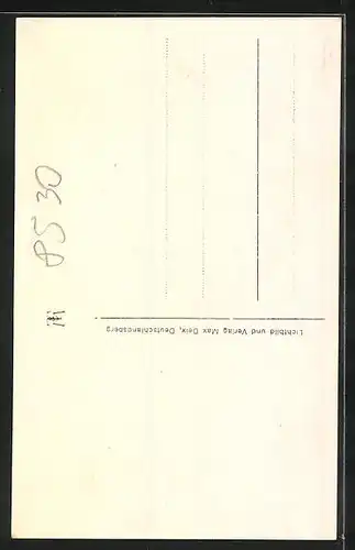 AK Deustschlandsberg, Teilansicht mit Baum