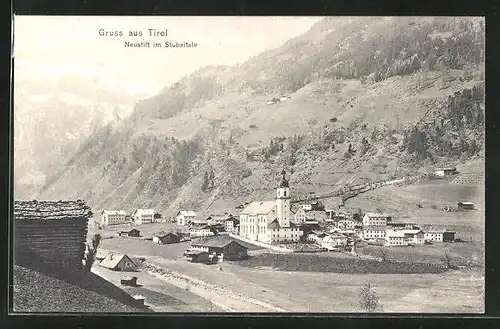 AK Stubaital, Neustift in der Ortschaft