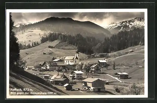 AK Auffach, Ortschaft gegen Berge