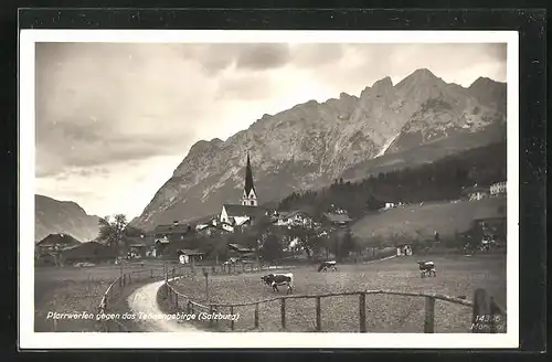 AK Pfarrwerfen bei Salzburg, Blick gegen das Tennengebirge