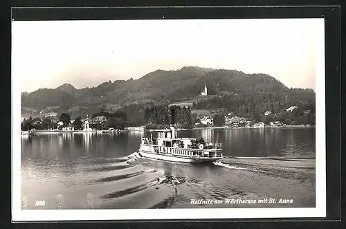 AK Reifnitz am Wörthersee, Dampfer St. Anna