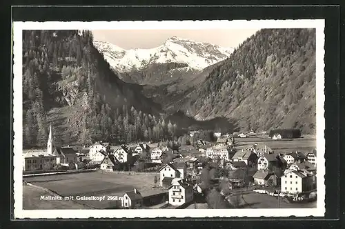 AK Mallnitz, Ortsansicht mit Geiselkopf