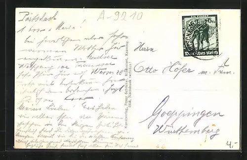 AK Pörtschach am Wörthersee, Ortsansicht mit Karawanken