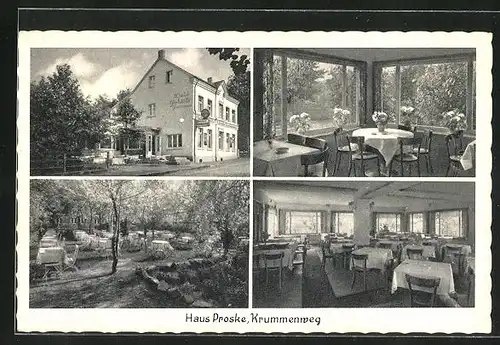 AK Ratingen, Waldgasthaus Haus Proske, Krummenweg