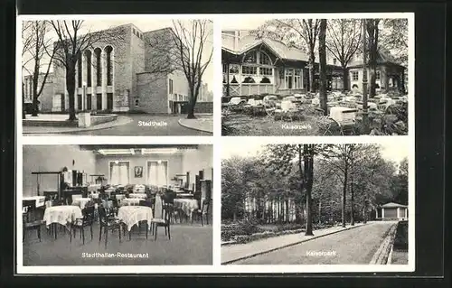 AK Rheydt, Städt. Gasthaus Stadthalle u. Kaiserpark