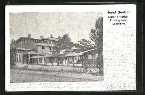 AK Horst, Kaiser Friedrich-Erholungsheim, Blick von der Landseite