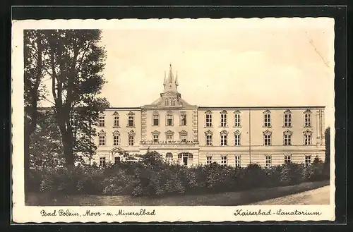 AK Polzin, Aussenansicht des Kaiserbad-Sanatoriums