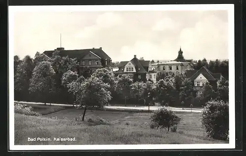 AK Bad Polzin, Panorama mit Kaiserbad