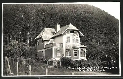 AK Winzendorf, Evangelisches Ferienheim an der Schneebergbahn