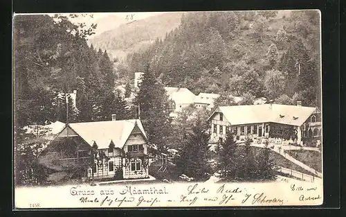 AK Ramsau im Adamstal, Teilansicht mit Gasthof