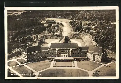 AK Tönsheide b. Innien, Sanatorium aus der Vogelschau