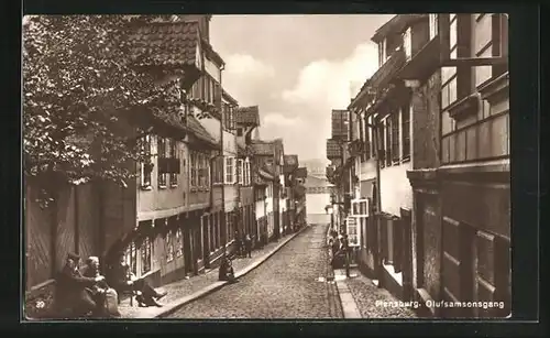 AK Flensburg, Blick den Olufsamsonsgang hinunter