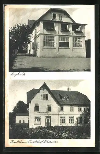 AK Lensterhof b. Cismar, Liegehalle und Kinderheim