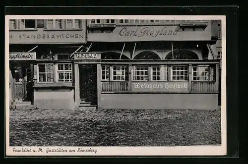 AK Alt-Frankfurt, Gaststätten am Römerberg