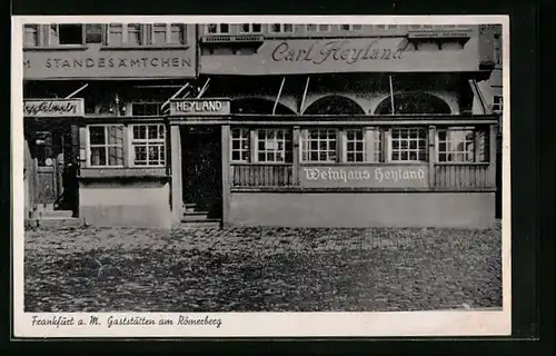 AK Alt-Frankfurt, Gaststätten am Römerberg