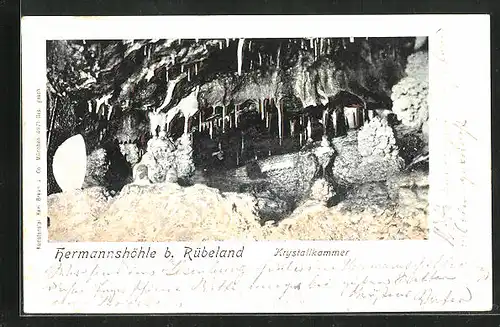 AK Rübeland im Harz, Hermannshöhle, Krystallkammer