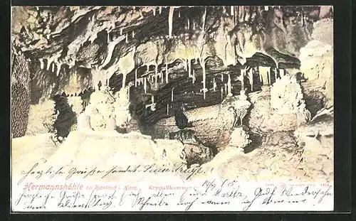 AK Rübeland im Harz, Hermannshöhle, Krystallkammer