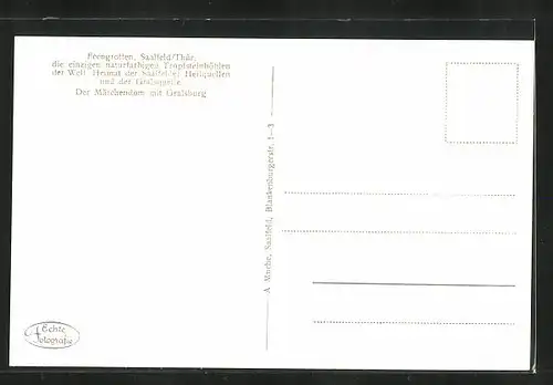 AK Saalfeld /Saale, Feengrotten, Märchendom