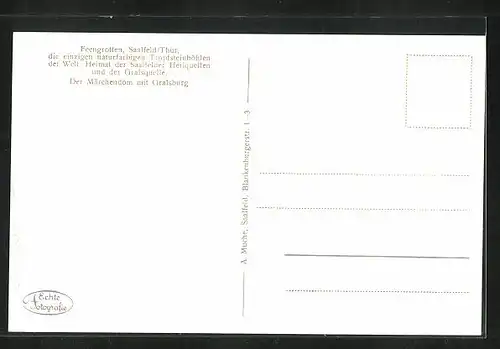 AK Saalfeld /Saale, Feengrotten, Märchendom