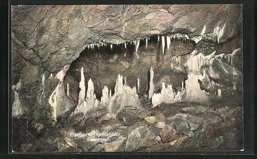 AK Rübeland im Harz, Hermannshöhle, Blaue Grotte