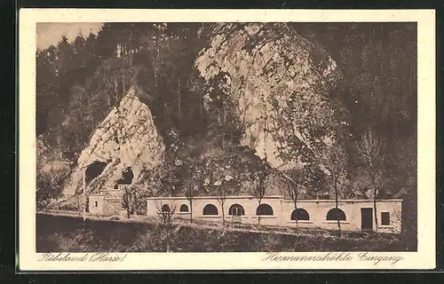 AK Rübeland im Harz, Eingang in die Hermannshöhle