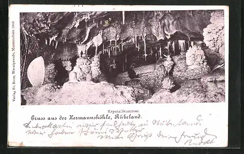 AK Rübeland im Harz, Hermannshöhle, Krystallkammer