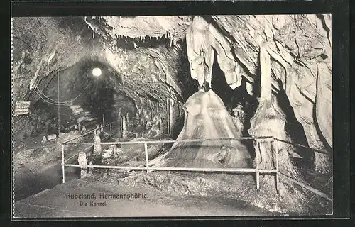 AK Rübeland im Harz, Hermannshöhle - Die Kanzel